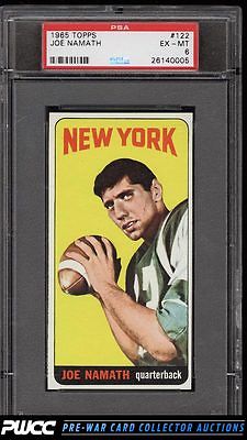 1965 Topps Football Joe Namath SP ROOKIE RC 122 PSA 6 EXMT PWCC