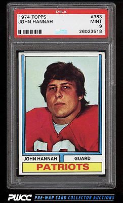 1974 Topps Football John Hannah 383 PSA 9 MINT PWCC