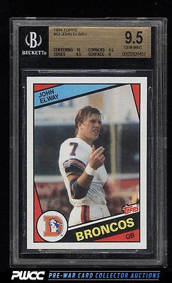 1984 Topps Football John Elway ROOKIE RC 63 BGS 95 GEM MINT PWCC