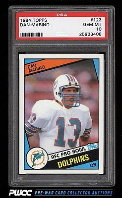 1984 Topps Football Dan Marino ROOKIE RC 123 PSA 10 GEM MINT PWCC