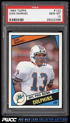 1984 Topps Football Dan Marino ROOKIE RC 123 PSA 10 GEM MINT PWCC