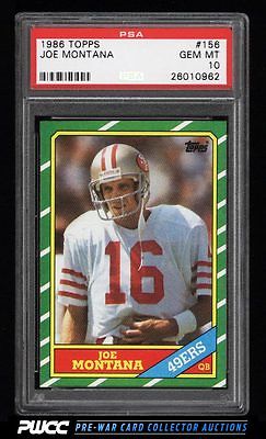 1986 Topps Football Joe Montana 156 PSA 10 GEM MINT PWCC