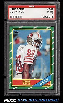 1986 Topps Football Jerry Rice ROOKIE RC 161 PSA 9 MINT PWCC