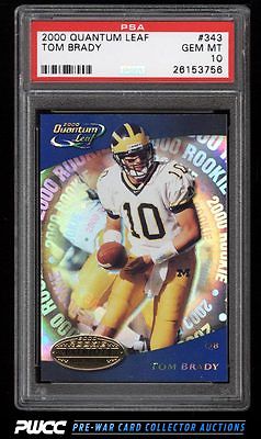 2000 Quantum Leaf Tom Brady ROOKIE RC 343 PSA 10 GEM MINT PWCC