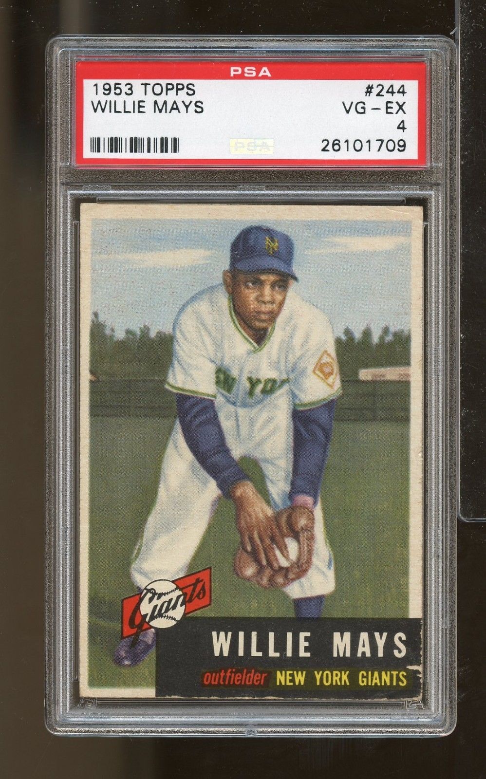 SC7 1953 TOPPS 244 WILLIE MAYS New York Giants PSA 4 1709