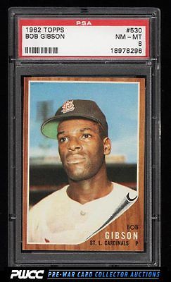 1962 Topps SETBREAK Bob Gibson SHORT PRINT 530 PSA 8 NMMT PWCC