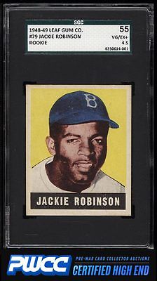 1948 Leaf Jackie Robinson ROOKIE RC 79 SGC 4555 VGEX PWCCHE