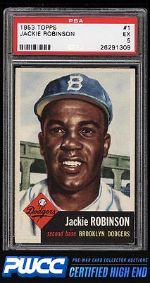 1953 Topps Jackie Robinson 1 PSA 5 EX PWCCHE