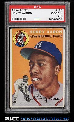 1954 Topps Hank Aaron ROOKIE RC 128 PSA 25 GD PWCC