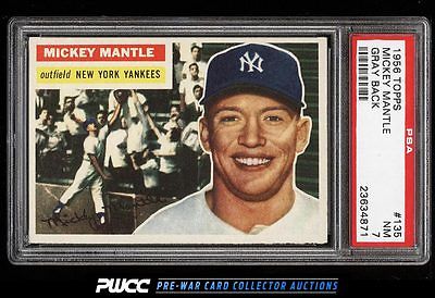 1956 Topps Mickey Mantle 135 PSA 7 NRMT PWCC