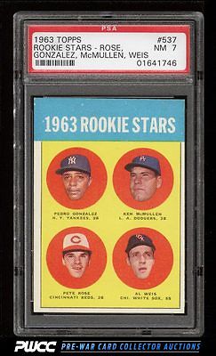 1963 Topps Pete Rose ROOKIE RC 537 PSA 7 NRMT PWCC