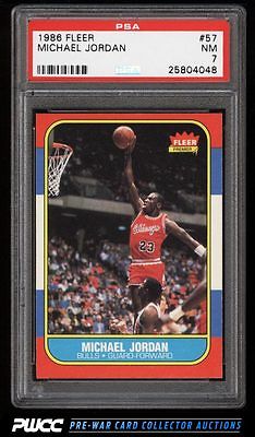 1986 Fleer Basketball Michael Jordan ROOKIE RC 57 PSA 7 NRMT PWCC