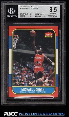 1986 Fleer Basketball Michael Jordan ROOKIE RC 57 BGS 85 NMMT PWCC