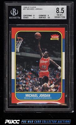 1986 Fleer Basketball Michael Jordan ROOKIE RC 57 BGS 85 NMMT PWCC