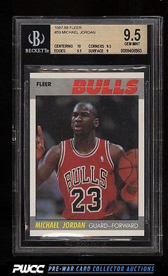 1987 Fleer Basketball Michael Jordan 59 BGS 95 GEM MINT PWCC