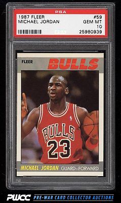 1987 Fleer Basketball Michael Jordan 59 PSA 10 GEM MINT PWCC