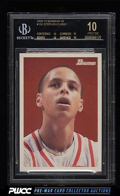 2009 Bowman 48 Stephen Curry ROOKIE RC 2009 106 BGS 10 PRISTINE PWCC