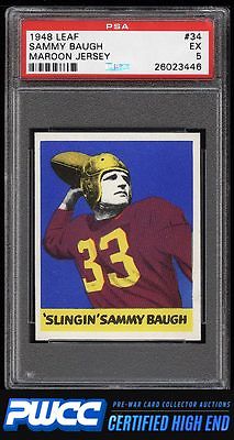 1948 Leaf Football Sammy Baugh ROOKIE RC 34 PSA 5 EX PWCCHE