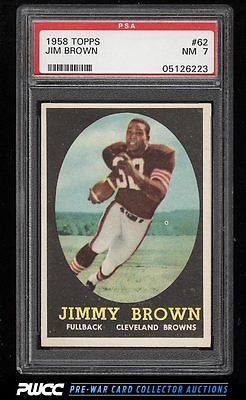 1958 Topps Football Jim Brown ROOKIE RC 62 PSA 7 NRMT PWCC