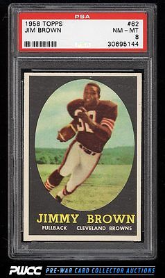 1958 Topps Football Jim Brown ROOKIE RC 62 PSA 8 NMMT PWCC