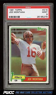 1981 Topps Football Joe Montana ROOKIE RC 216 PSA 9 MINT PWCC