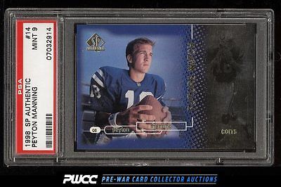 1998 SP Authentic Peyton Manning ROOKIE RC 2000 14 PSA 9 MINT PWCC