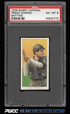 190911 T206 Frank Chance BATTING SC FACTORY 42 PSA 6 EXMT PWCC