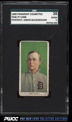 190911 T206 Ty Cobb GREEN PORTRAIT SGC 230 GD PWCC