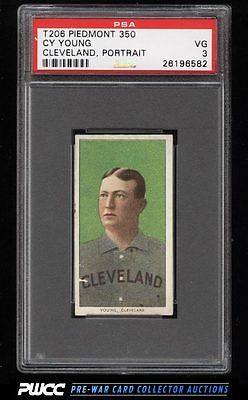 190911 T206 Cy Young CLEVELAND PORTRAIT PSA 3 VG PWCC