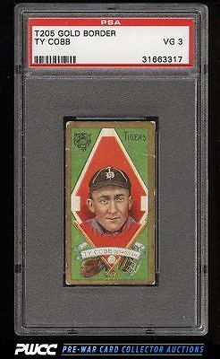 1911 T205 Gold Border Ty Cobb PSA 3 VG PWCC