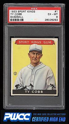 1933 Goudey Sport Kings Ty Cobb 1 PSA 6 EXMT PWCCHE