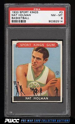 1933 Goudey Sport Kings SETBREAK Nat Holman RC BASKETBALL 3 PSA 8 NMMT PWCC