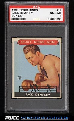 1933 Goudey Sport Kings SETBREAK Jack Dempsey BOXING 17 PSA 8 NMMT PWCC