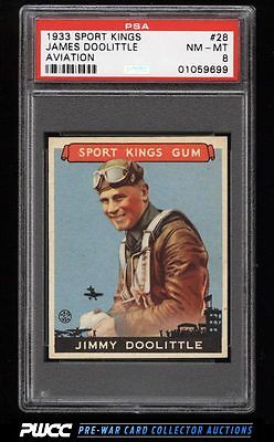 1933 Goudey Sport Kings SETBREAK James Doolittle AVIATION 28 PSA 8 NMMT PWCC