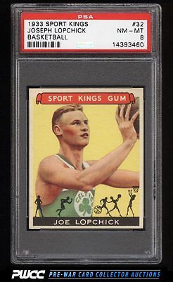 1933 Goudey Sport Kings SETBREAK Joseph Lopchick BASKETBALL 32 PSA 8 PWCC