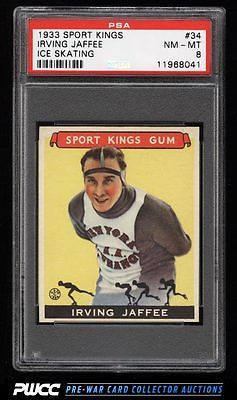 1933 Goudey Sport Kings SETBREAK Irving Jaffee ICE SKATING 34 PSA 8 NMMT PWCC