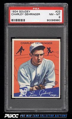 1934 Goudey SETBREAK Charley Gehringer 23 PSA 8 NMMT PWCC