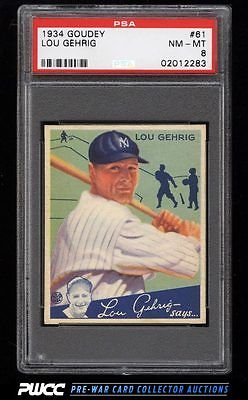 1934 Goudey SETBREAK Lou Gehrig 61 PSA 8 NMMT PWCC