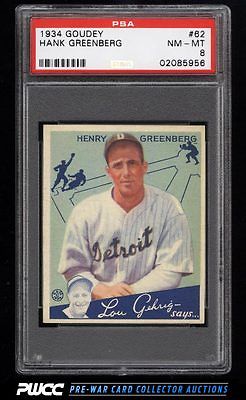 1934 Goudey SETBREAK Hank Greenberg 62 PSA 8 NMMT PWCC