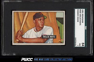 1951 Bowman Willie Mays ROOKIE RC 305 SGC 784 NRMT PWCC