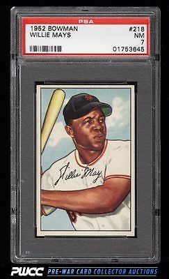 1952 Bowman Willie Mays 218 PSA 7 NRMT PWCC