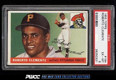 1955 Topps Roberto Clemente ROOKIE RC 164 PSA 6 EXMT PWCC