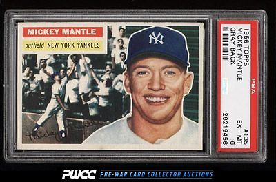 1956 Topps Mickey Mantle 135 PSA 6 EXMT PWCC