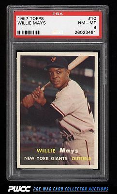 1957 Topps Willie Mays 10 PSA 8 NMMT PWCC