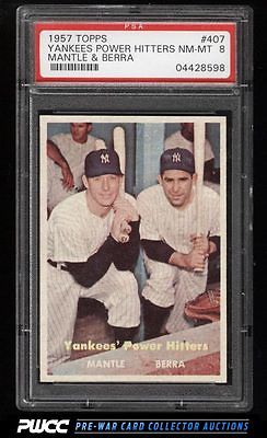 1957 Topps Mickey Mantle  Yogi Berra POWER HITTERS 407 PSA 8 NMMT PWCC