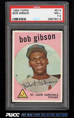 1959 Topps Bob Gibson ROOKIE RC 514 PSA 75 NRMT PWCC