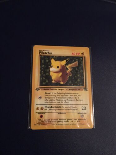 Pokemon Card Pikachu Ivy First Edition Error Black Star Promo 1 NM