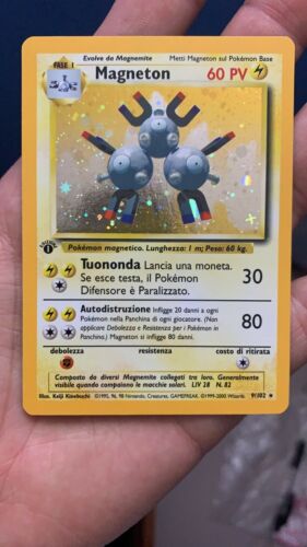 POKEMON  MAGNETON HOLO 9102 ITALIANO  PRIMA EDIZIONE ITA  Probabile PSA 89