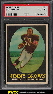 1958 Topps Football Jim Brown ROOKIE RC 62 PSA 4 VGEX