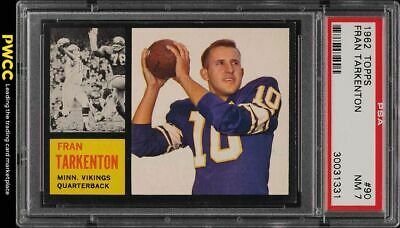 1962 Topps Football Fran Tarkenton SP ROOKIE RC 90 PSA 7 NRMT